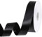 woric 45 m Satinband Schwarz, 25 mm Schleifenband Schwarzes Band Geschenkband Breit Trauerband Dekoband für Geschenkverpackung Basteln Deko Geburtstag Taufe Trauer