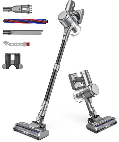 ZUKAKA VAKYOU Akku Staubsauger 350W 30KPA Stabstaubsauger mit automatischer Stauberkennung großes bis zu 15-35 Minuten 3-in-1 Handstaubsauger Akkusauger