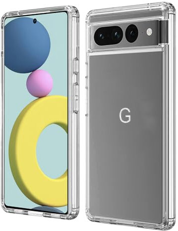 Posdou Hülle für Google Pixel 7 Pro Handyhülle, Silikon Weich TPU Schutzhülle mit Kamera Schutz für Google 7 Pro, Stoßfest Anti-Scratch Durchsichtige Case Cover Pixel 7 Pro, Nie Vergilbung