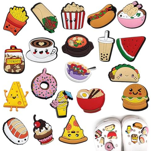 LURNODY 20 Stück Cartoon-Schuhdekoration PVC Schuh Charm Zubehör Niedliche Schuh-Anhänger, Schuhpersonalisierung Und Partygeschenke für Mädchen, Jungen, Kinder Und Erwachsene