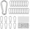 UVVRUR 30 STK Karabiner Karabinerhaken Schlüsselanhänger 50 x 5mm Karabiner Klein Carabiner Set mit Schnapphaken für Rucksack Hundeleine Camping Angeln Reisen (30 Stück 50mm)