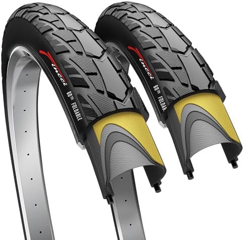 Fincci Fahrradreifen 700x40c – Paar Faltreifen 28 x 1,6 Zoll mit 1 mm Pannenschut - Fahrradmantel 42-622 mit 60 TPI für MTB, Gravel, City-, E-Bike, Hybrid-, Renn- & Tourenräder – 2er Pack