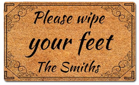 40X60Cm Door Mat Please Wipe Your Feet Personalized Family Name Floor Mat Durable Welcome Mat Non Slip Bath Mat For Outdoor Hallway Porch