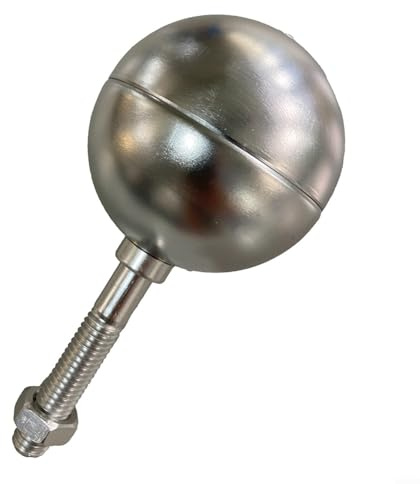EXTRWORY Outdoor Fahnenmast Kugel Topper Ornament Aluminium Fahnenmast Ball Topper Ornament Zubehör für Fahnenmasten im Freien 3 zoll(Grey)