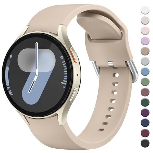 Cinturini compatibili con Samsung Galaxy Watch 7/6/5/4 Cinturino da 40 mm, 44 mm, 20 mm, regolabile, stile originale, in silicone, sportivo, di ricambio per Samsung Galaxy Watch 7/6/5/4 da donna e