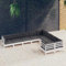 HEFZGDB 9-TLG. Garten-Lounge-Set mit Kissen Weiß Kiefernholz Gartenstühle Gartenmöbel Set Gartentisch Geeignet für Terrasse, Garten, Pool.