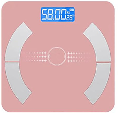 Waage für das Körpergewicht, Digitale Personenwaage mit LCD-Hintergrundbeleuchtung, Hochpräzise und Misst Körperfett Bis zu 400 Lb/180 Kg