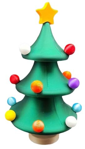 Albero di Natale , decorazione per albero di Natale, giocattolo rotante con stampa , giocattolo rotante da tavolo, albero di Natale sensoriale, giocattolo per albero di Natale, decorazione