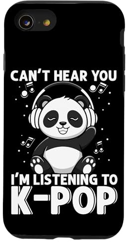 CAN'T HEAR YOU I'M LISTENING TO K-pop Panda Case for iPhone SE (2020) / 7 / 8
