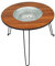 Mesa de Fuego de Barbacoa Redonda Mesa Multifunción Multifunción de Madera Plegable para Acampar BBQ Grill Brewing Freing Freing Outdoor Portable Iron Solid Wood 4-6 Adultos