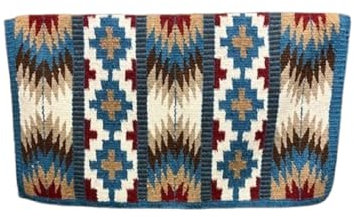 EQUIGEAR Western Ranch Horse Satteldecke aus neuseeländischer Wolle, Western-Design, handgefertigte Satteldecke, Wollpolster, Sensor Flex (Anpassung möglich) ZA05 (34 x 32)