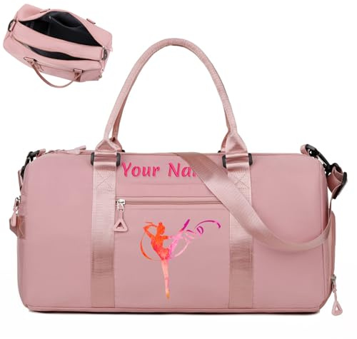 Personalisierte bestickte Sporttasche | Personalisierte Sporttasche mit Text,Reisegepäck mit persönlichem Namen,Multifunktionale Tasche für Yoga/Tanz/Sport