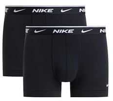 NIKE Herren Essential Trunks Retroshorts aus Baumwoll-Stretch, 2er-Pack, Schwarz, XL
