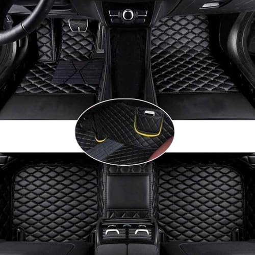 Fussmatten Auto für Cupra TERRAMAR ab 2025, PU-Leder Auto Anpassen Fußmatten wasserdichte rutschfeste Auto Fussmatten Set Autoinnenausstattung,Black-Left Steering Wheel