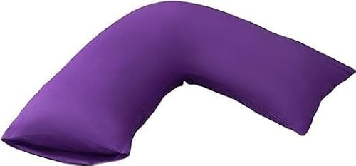 vingardium leviosa VL V Pillow with Pillowcase – Orthopedic V Shaped Pillows for Adults, Triangle Pillow for Neck, Back & Maternity Support (Purple, v pillow with case)