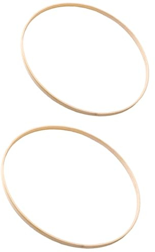 Gitohoni 2 Stück Bambus Blumenreifen, Multifunktional, 40 cm, 36 cm, Bastelringe für Stickereien