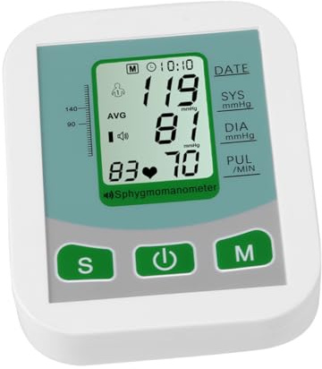 VALICLUD Digitales Oberarm blutdruckmessgerät mit Sprachansage Großes Lcd display Einfache Handhabung Genaue Puls Blutdruckmessung ohne Batterien Geeignet für Senioren und Heimgebrauch
