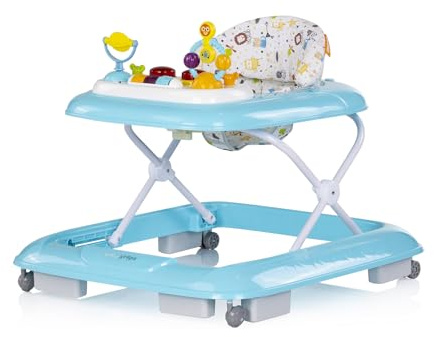 Chipolino Lauflernhilfe Baby Steps Musik Spielpanel Räder Stopper klappbar Licht blau