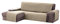 Textil-home Adele Chaise Longue Sofa Bezug, Schutz für Linke Arm Gesteppte Sofas. Größe -200cm. Farbe Beige (Vorderansicht)