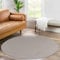 Carpettex Teppich Wohnzimmer Kurzflor Teppich Modern Einfarbig Design 160 cm Rund Teppich Beige - Küchenteppich Waschbar Extra Weich Flauschig - Teppich Schlafzimmer Kinderzimmer Esszimmer Flur