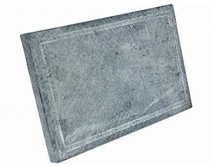 Pietra Naturale ollare Spessore 2 cm di Ricambio per bistecchiera lavica per Barbecue griglia Carne Verdure Pesce Made in Italy (40x70x2 cm)