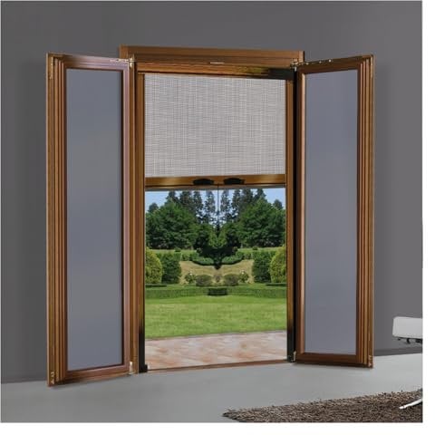 ZANZARIERA A RULLO VERTICALE PER PORTA/FINESTRA cm 140 x 250 - bronzo