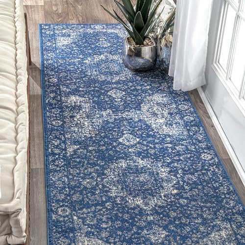 nuLOOM Paisley Vintage Persischer Läufer Teppich, 6 x 3 m, Dunkelblau