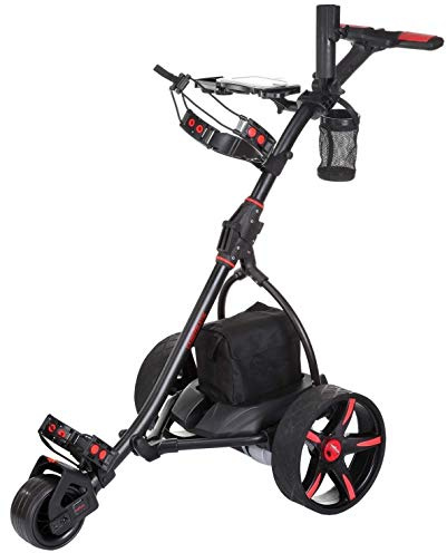 Caddymatic V2 Electric Golf Trolley/Cart With 36 Hole battery With Auto-Distance Functionality Black