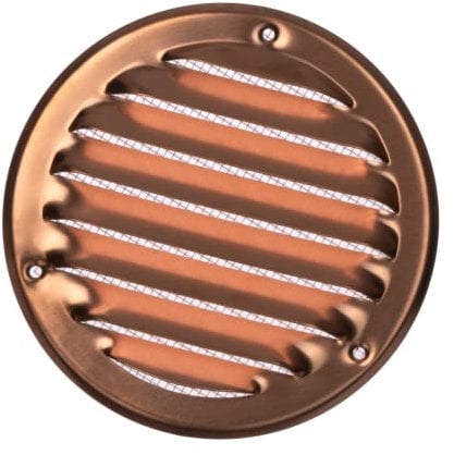 Ø 100mm Griglia di Ventilazione con Zanzariera - Griglie D'Aerazione in Metallo - Rame