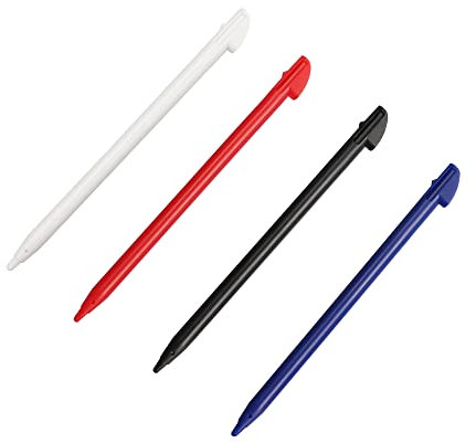 Xahpower 4 Stück Stift für 3DS XL, 4 in 1 Touch Stylus Pen Kompatibel mit Nintendo 3DS XL, Rot, Schwarz, Blau, Weiß