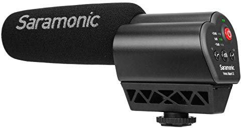 Saramonic Vmic MKII Supercardioid Shotgun Condenser On-Camera Video Microphone with 3.5mm Jack Output and Headphone Out (VMIC-MKII)