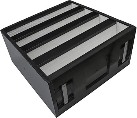 vhbw Schwebstofffilter H14 für Klima- und Lüftungsanlagen - HEPA Filter, Glasfaser/Kunststoff, Schwarz/Weiß