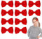 Sibba 10 fermagli per capelli con fiocco a coccodrillo, fermagli per coda di cavallo, cheerleader, feste di Natale, accessori per lo styling per donne (rosso)