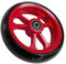 FabaCare Fiberrolle für Rollstühle, Rollstuhlrad, Ersatzrad, Rad, Rollstuhl-Lenkrolle, Spezialversiegelung, 5 Zoll, Rot