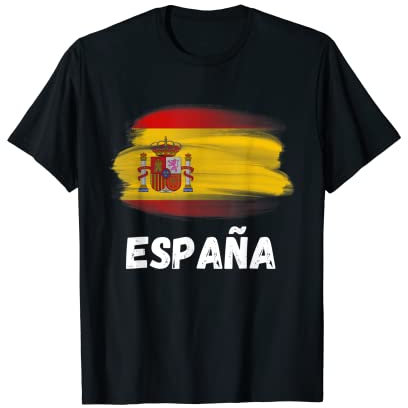 Bandera Espana Orgullo Retro Bandera Española Familia Camiseta