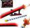 Demon Slayer Schwert, 27 Zoll Rengoku Kyoujurou Schwert Baustein mit Scheide und Ständer, Cosplay Anime Schwert Spielzeug Bauset zum Sammeln und Verschenken 790 Teile (Kompatibel mit Lego) Leuchtend