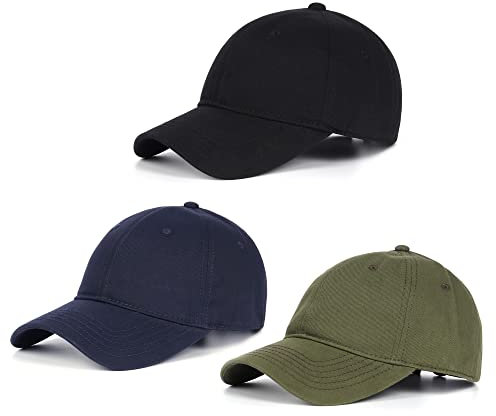 Zylioo 3 Stück Basecap Herren Kappe XL/XXL Baseballkappe Baseball Cap Verstellbare Sport Cappy Damen Für Großen Kopf