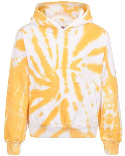 A2Z 4 Kids Girls Boys Plain Sweatshirt Tie Dye Pullover - Sweat Hoodie T.D Mustard 5-6