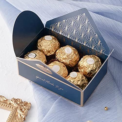 Konfetti Geschenkbox, 25 PCs Geschenkbox mit Deckel, Überraschungs Box Geschenkverpackung für Geburtstag, Valentinstag, Hochzeiten, Weihnachten (Blau)