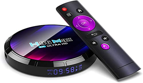 SXGCH Android 13.0 TV Boxes, H96 MAX Smart Android TV Box con RK3528 Quad Core Arm Cortex A53 CPU, Soporte Ultra HD 8K/2.4Ghz 5.8Ghz WiFi 6/3D/100M Enternet/Bluetooth 5.0,2gb+16gb