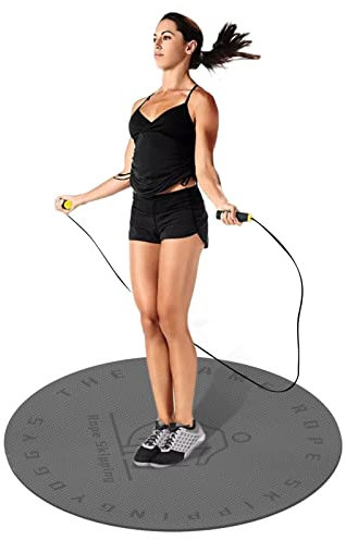 Lecerrot Springseilmatte, Runde Springseil Matte, Seilspringen Übungs Trainingsmatte, Gepolsterte Fitnessmatte, rutschfest, Für Cross Rope Übungen Im Innen Außenbereich, Geeignet Für Alle