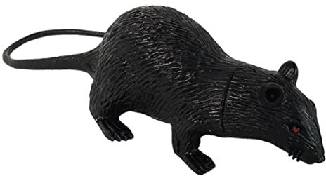 Gcroet Halloween Rat Noir Faux Rat Plastique Rat Simulation de Souris Modèle de Souris, Rat décoration simulée de Souris Halloween décoration farces Accessoires