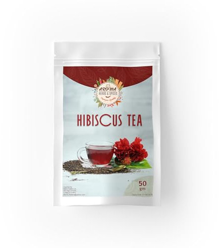 Hibiscus Tea Organic | Dried Hibiscus Flowers | Ideal for Infusions and Iced Tea | Detox and Refreshing | Premium Quality | 50g