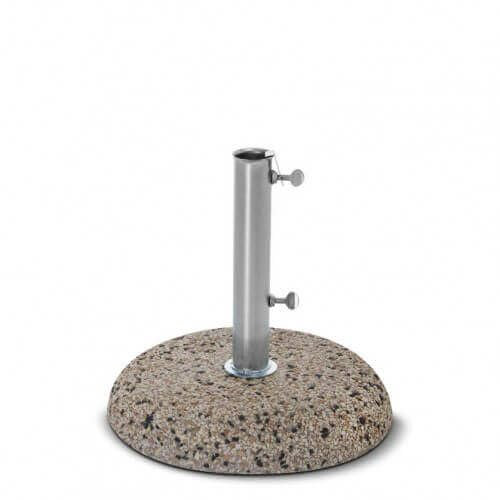 Briconess.com Kleiner Sockel aus Beton, 15 kg mit verstellbarem Stahlrohr, Durchmesser 35 mm, für Sonnenschirme mit zentralem Pfosten