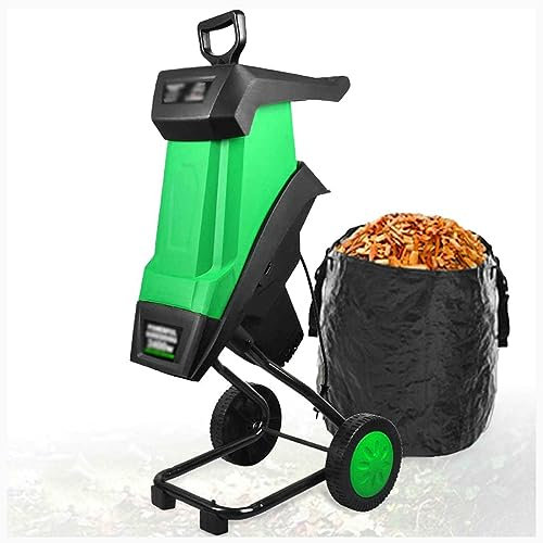 Trituratore da Giardino 2400 W, biotrituratore Elettrico, trituratore Silenzioso, capacità di Taglio Massima 39 mm, Contenitore di Raccolta da 50 l, trituratori e cippatori da giar