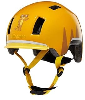 Affenzahn Fahrradhelm robuster Kinderhelm für Mädchen und Jungen für Fahrradfahren, Laufrad und Rollerfahren Tiger - Gelb