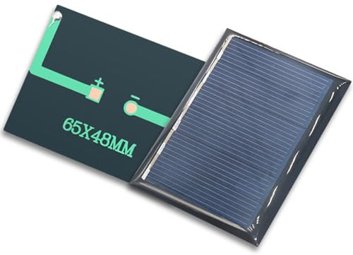 Comforty 2 Stück Solarpanel Klein, Solarplatten 3V 65X48mm für Sonnenenergie, Heimwerken, Wissenschaft Projekte - Spielzeug - Akku-Ladegerät