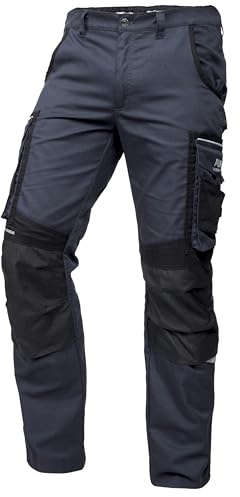 PUMA Workwear Precision X - Premium Arbeitshose für Damen, Funktionshose mit vielen Taschen, verstärkten Kniepartien und Stretch - für Handwerk, Produktion und Baugewerbe - Anthrazit/Schwarz - 42