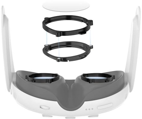 EUGOOCX VR Magnetic Eyeglasses Frame for Meta Quest 3 Anti-Scratch VR Lens Protector Glasses Spacer VR Headset Accessories -Black