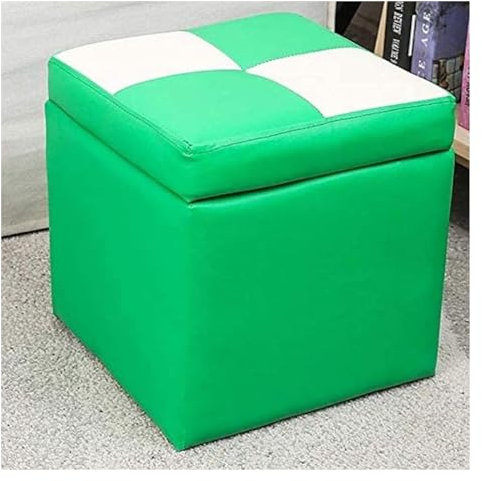 LULUMAIC Ottomane, Würfel, Kunstleder, Aufbewahrung, Fußhocker, Pouf, Sitzbank, mit Scharnier oben, Organizer-Box, Pouf, Truhe, einzeln (Farbe: B, Größe: 30 x 30 x 32 cm)